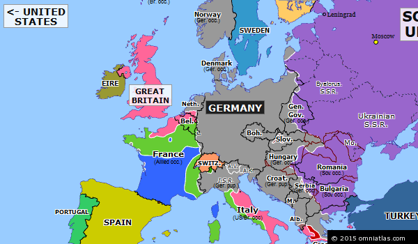 Europe Map 1944