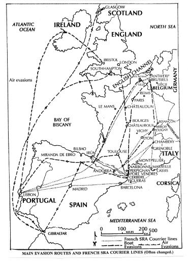 Escape Line Routes WW2